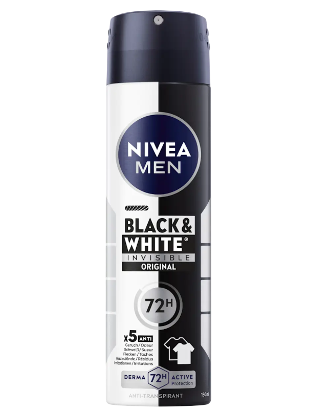 დეოდორანტი სპრეი ანტიპერსპირანტი NIVEA MEN Black & White Invisible