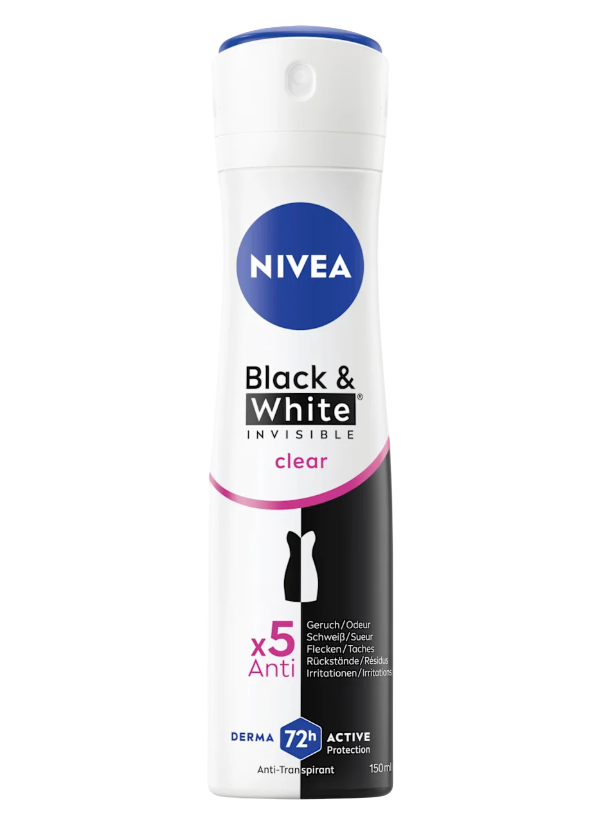 დეოდორანტი სპრეი ანტიპერსპირანტი  NIVEA  Black & White Invisible Clear