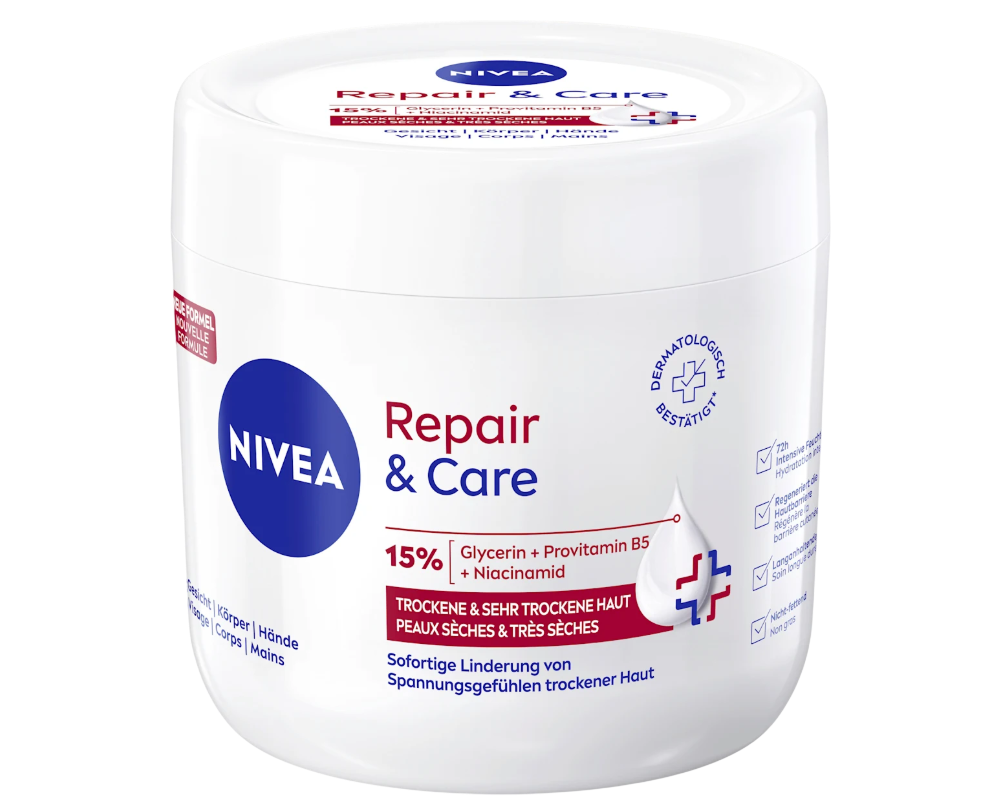 კრემი სახის, სხეულისა და ხელებისთვის Repair & Care